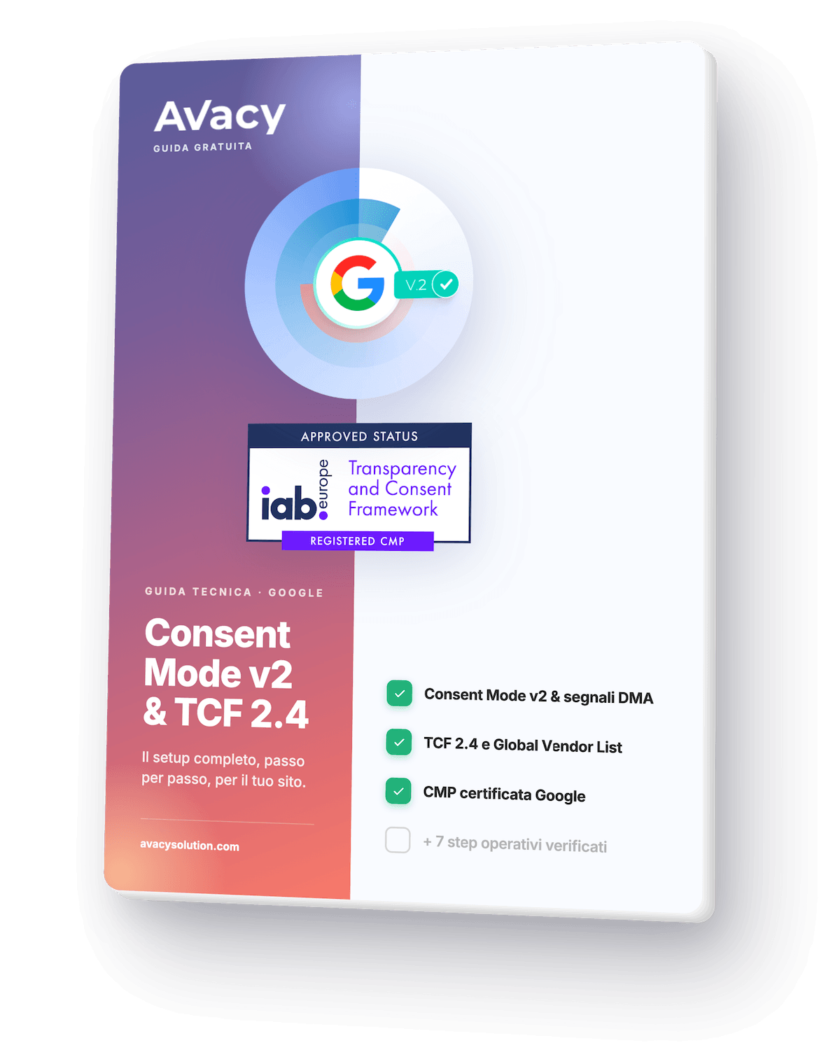 Copertina Consent Mode v2 e TCF 2.4, guida Avacy